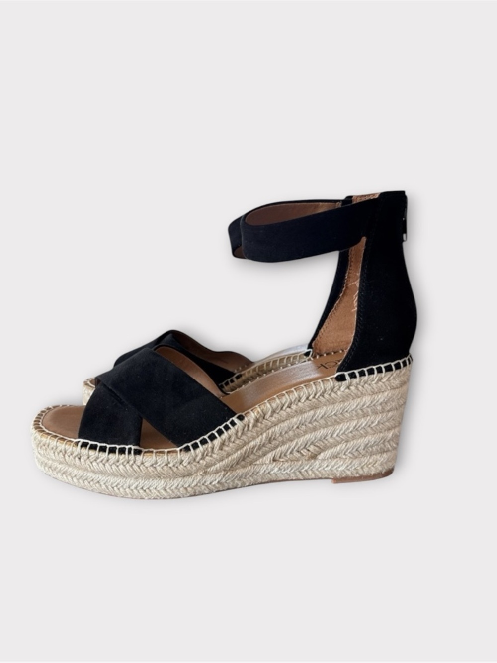 Nordstrom Black and Tan Espadrille Sandals